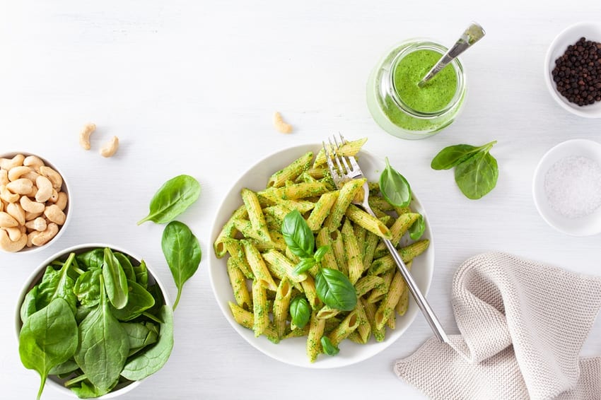 Pasta with pesto