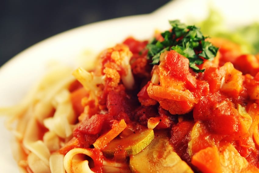 Vegetable pasta dish
