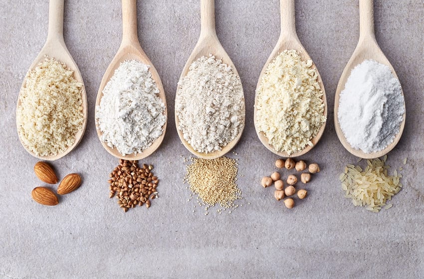 Different varieties of flour