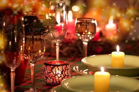 Christmas table setting