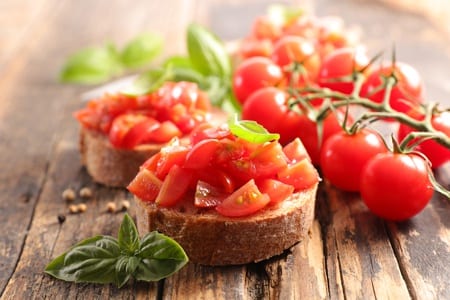 Tomato & basil bruschetta