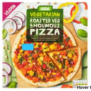 Asda Vegetarian (vegan) roasted veg and houmous pizza