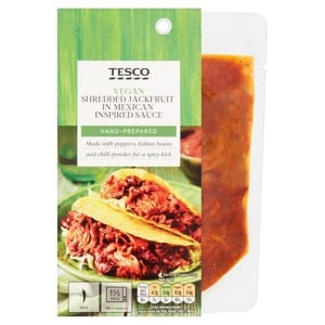 Tesco jackfruit in tex-mex sauce