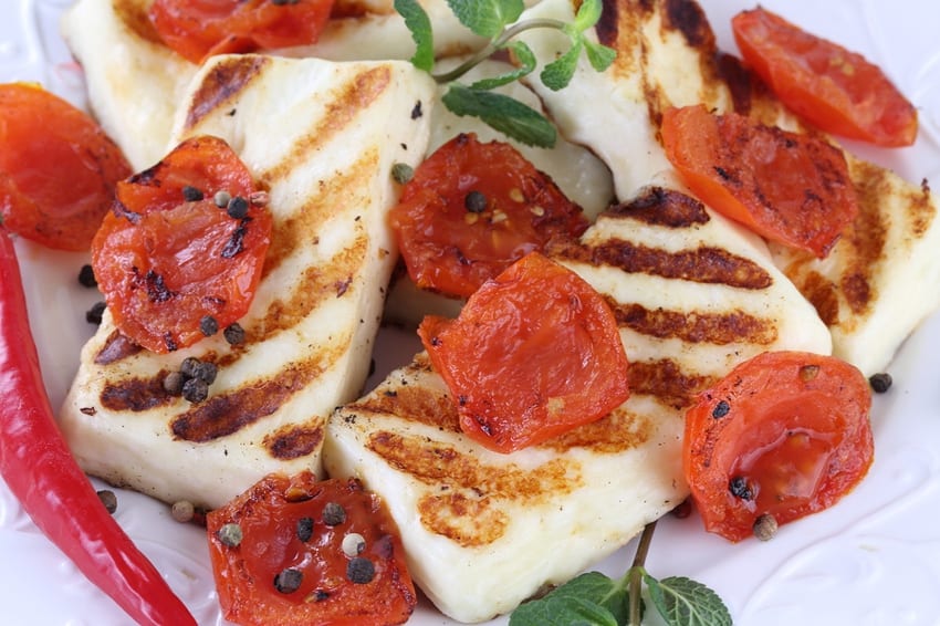 Grilled halloumi