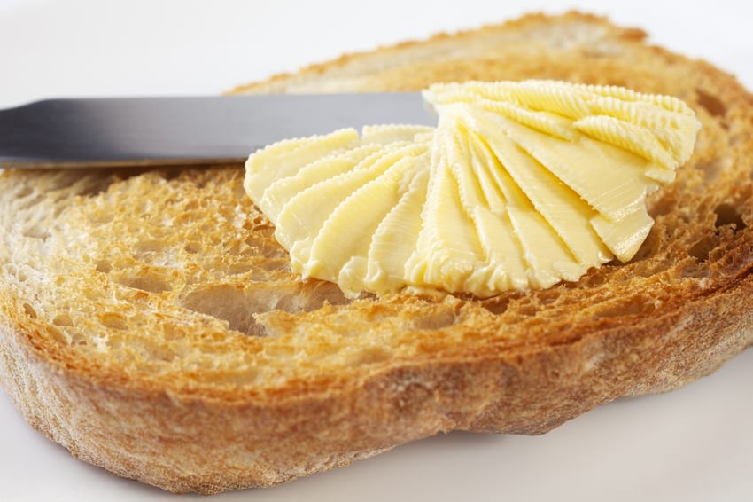 Margarine on toast