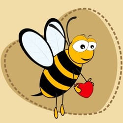 Cute cartoon bee