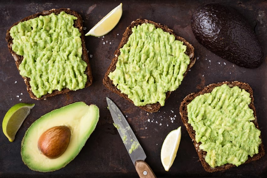 Smashed avocado on toast