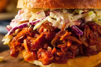 Pulled jackfruit sandwich