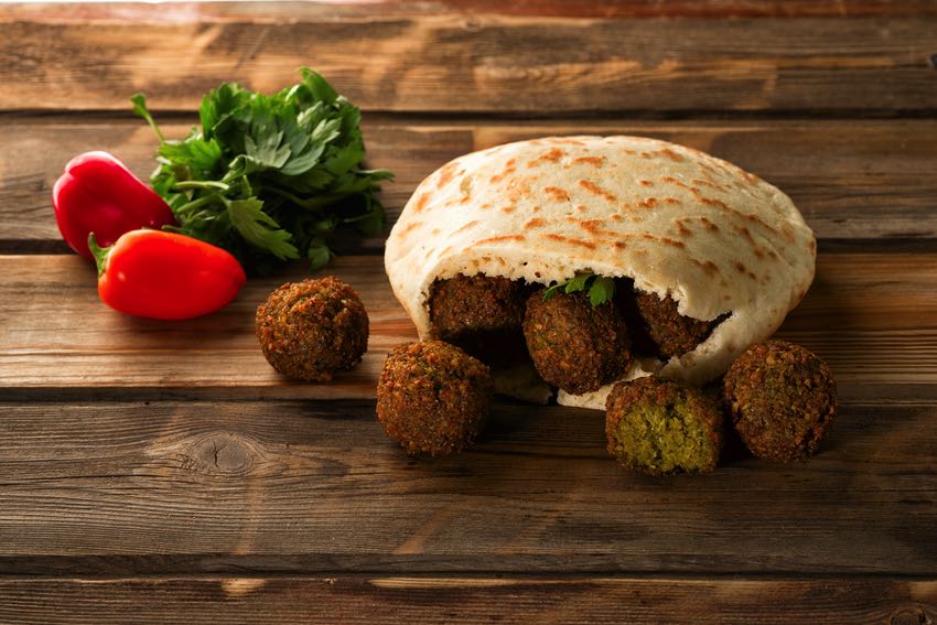 Falafel in a pita