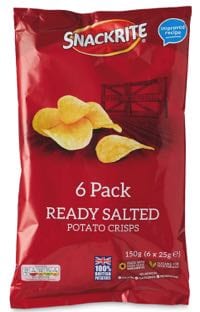 Aldi's crisps are under the Snackrite brand