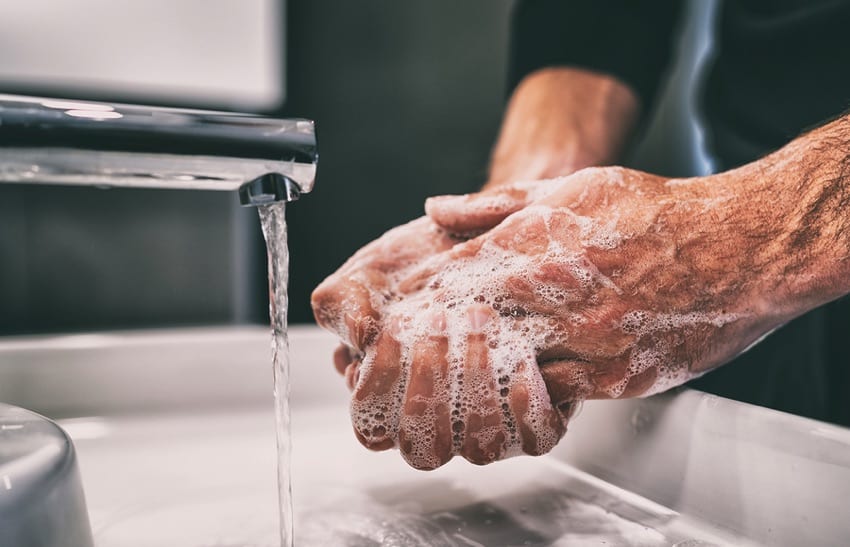 Washing hands