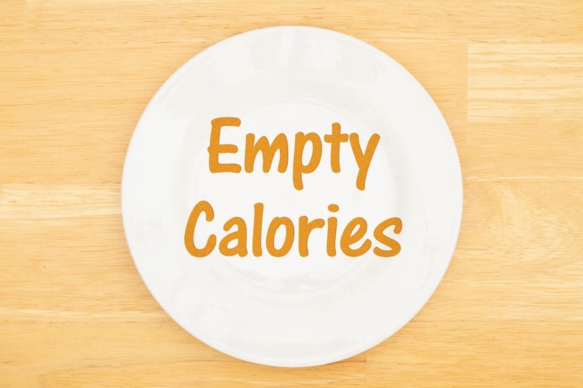 Empty calories on a plate