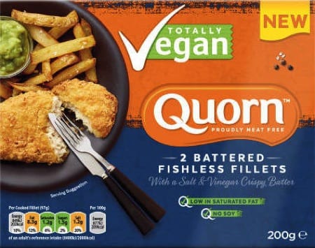 Quorn battered fishless fillets