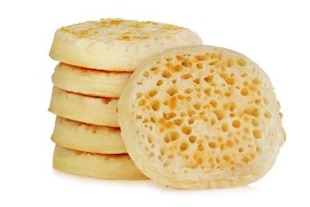 Stack of crumpets