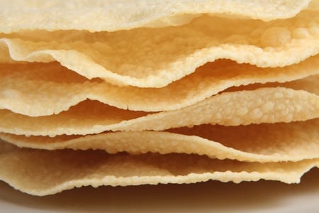 Stack of poppadoms