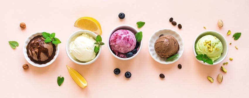 Vegan ice cream flavours