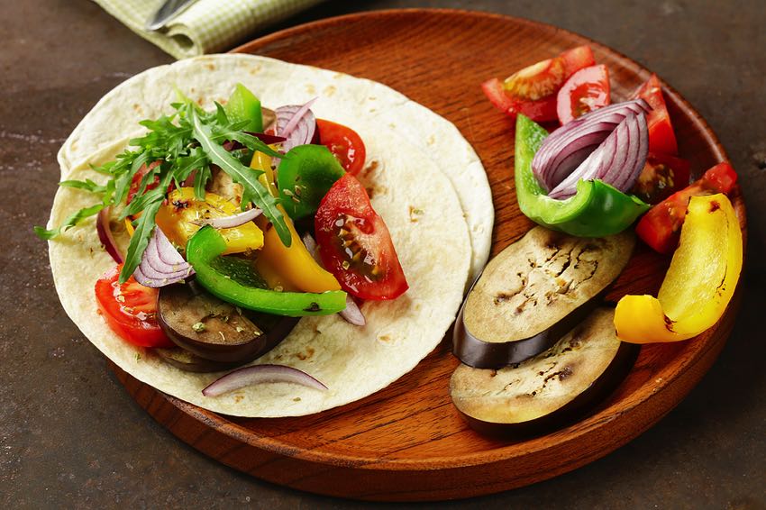 A delicious vegan fajita