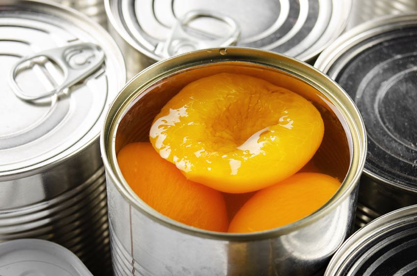 Canned peaches