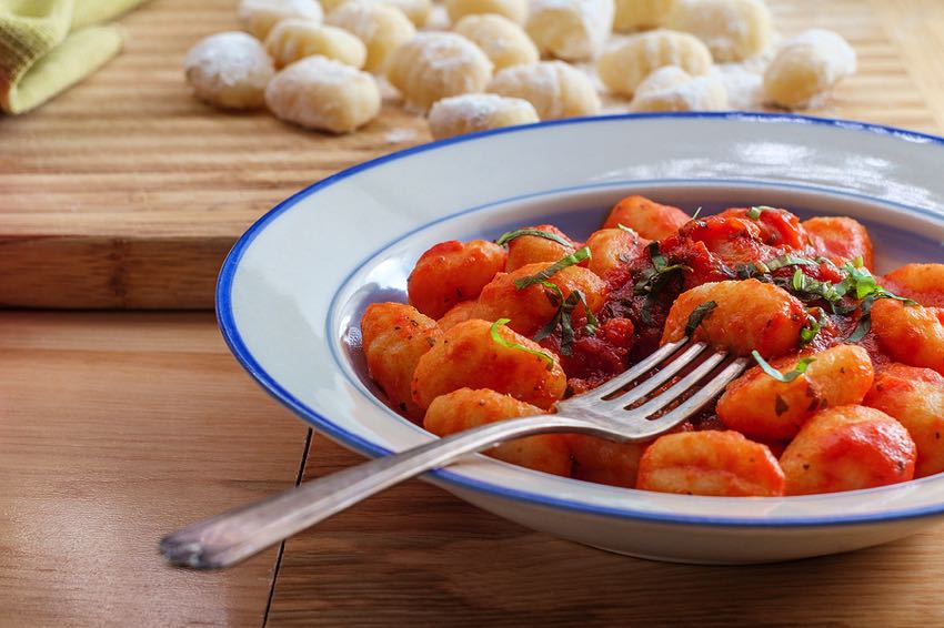 Gnocchi in tomato sauce