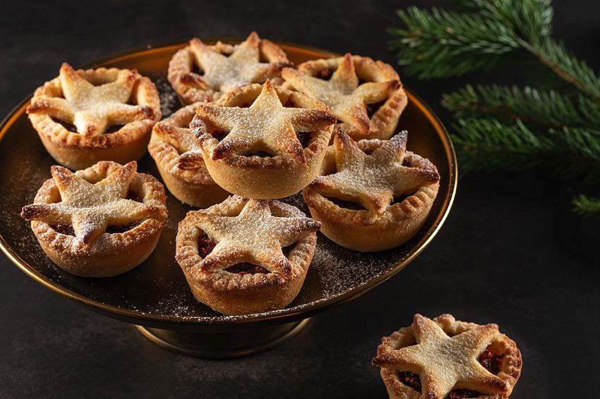 Plate of homemade mince pies