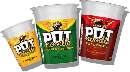 Pot Noodle selection