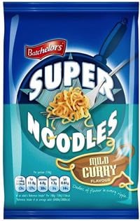 Super Noodles Mild Curry is vegan