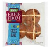 Asda Free From 4 Hot Cross Buns