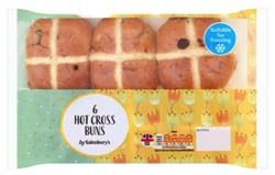 Sainsbury’s Hot Cross Buns x6