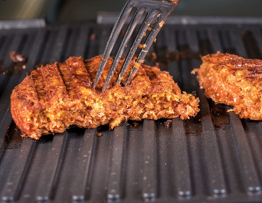 Vegan burger closeup