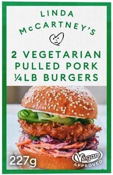 Linda McCartney Vegetarian Pulled Pork ¼lb Burgers