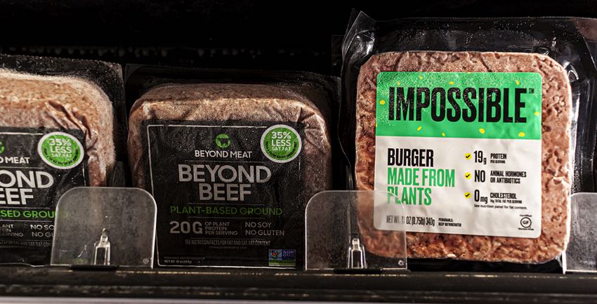 Impossible & Beyond Beef burgers