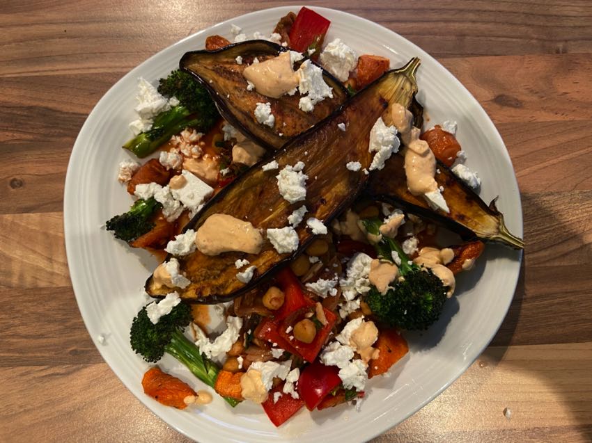 Plated aubergine