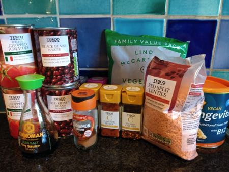 Vegan Chilli Ingredients