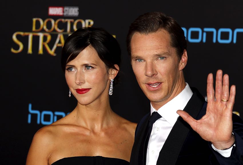 Cumberbatch with wife, Sophie