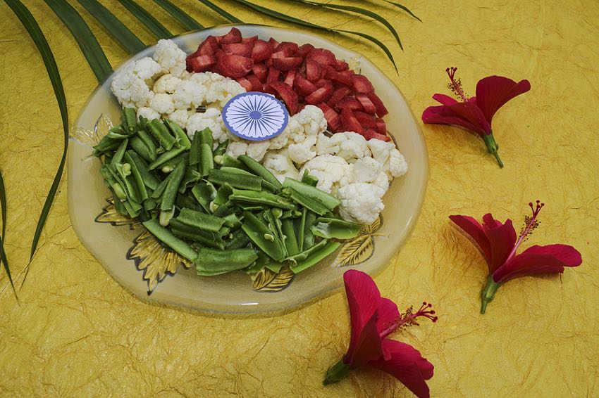 India flag made with veg