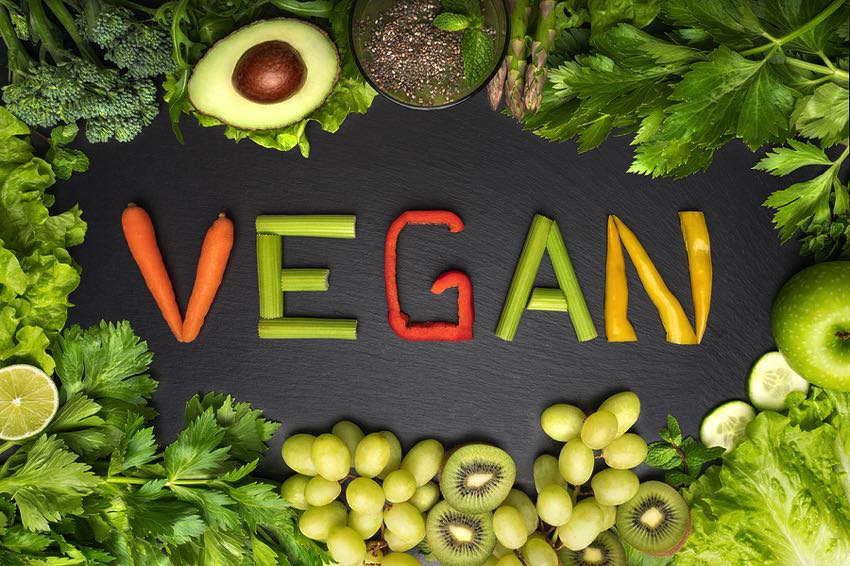 Vegan spelled in veg