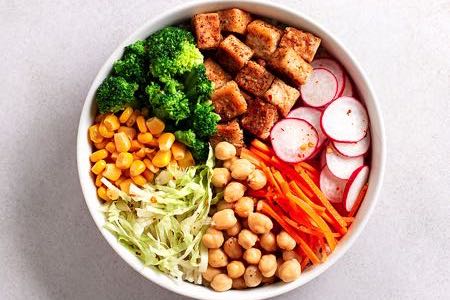 High protein vegan salad